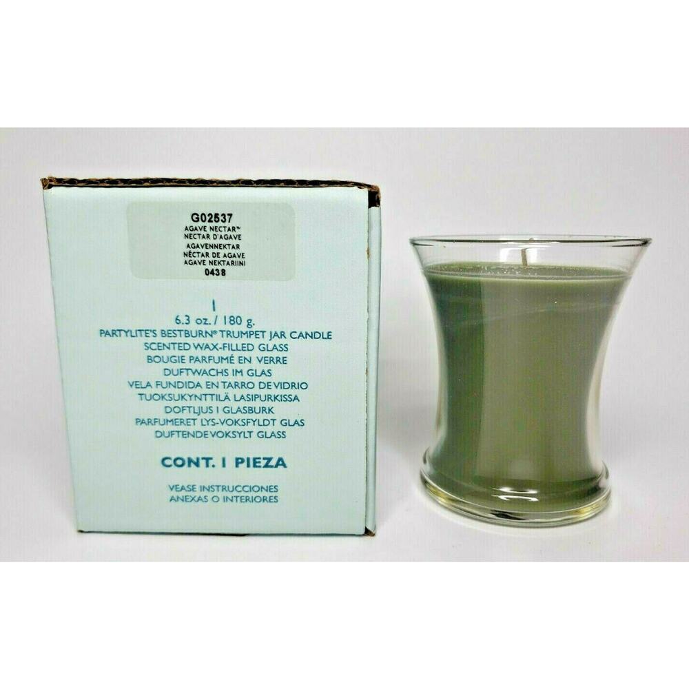 PartyLite Best Burn Trumpet Jar Candle 6.7oz New Box Agave Nectar P5A/02537 - Picture 1 of 2